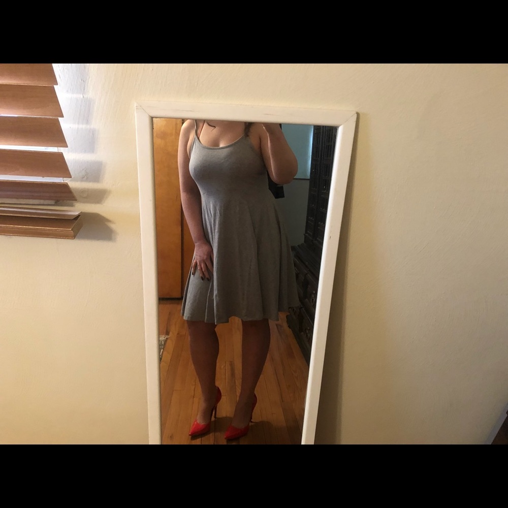 Skater tank dress, adjustable strap, cotton blend